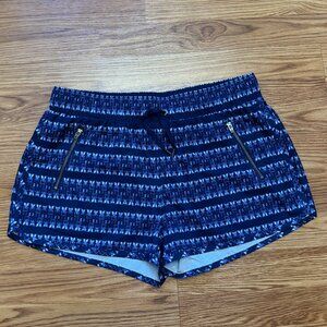 Navy and White Athleta Athletic Shorts